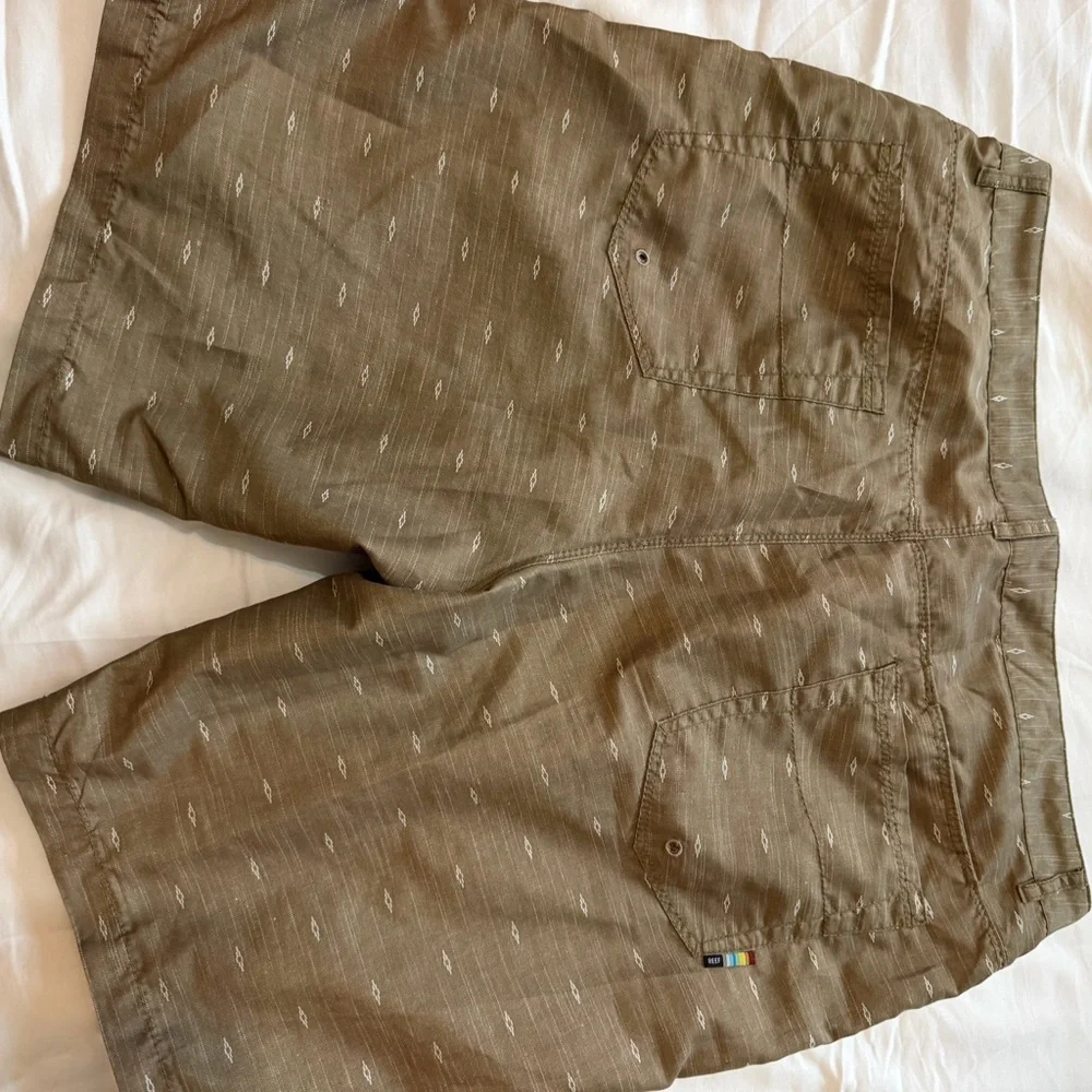 Reef Tan Flat Front Shorts